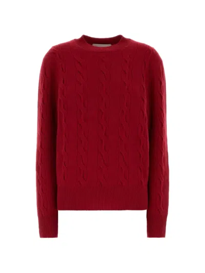 Ami Alexandre Mattiussi Cable-knit Sweater In Rot