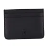 Ami Alexandre Mattiussi Calfskin Leather Card Case With Embossed Logo In Black