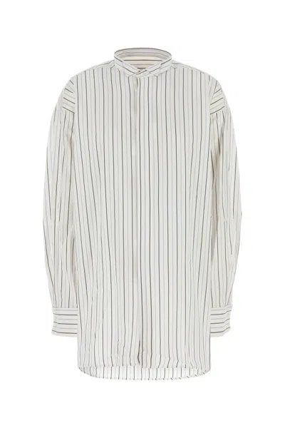 AMI ALEXANDRE MATTIUSSI CAMICIA OVERSIZE IN POPELINE RICAMATO  DONNA