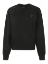 Ami Alexandre Mattiussi Ami Paris Ami De Coeur Crewneck Sweatshirt In Black