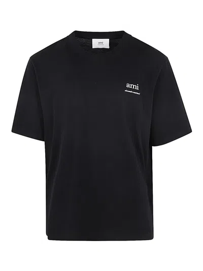 Ami Alexandre Mattiussi Cotton T-shirt With Logo In Black