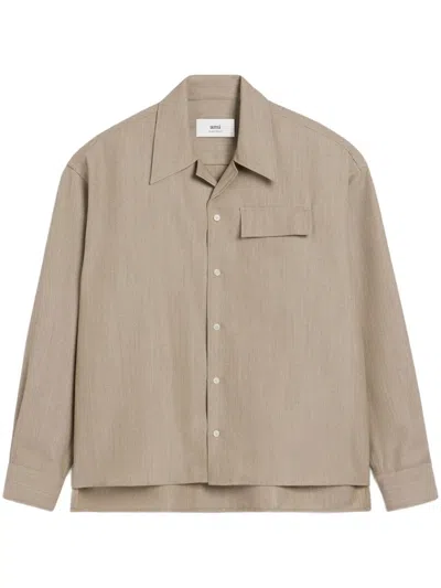 AMI ALEXANDRE MATTIUSSI CAMP-COLLAR SHIRT