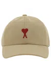 Ami Alexandre Mattiussi Ami Di Coeur Embroidered Baseball Cap In Beige