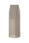 Ami Alexandre Mattiussi Ami Cappuccino Polyester Skirt In Gray