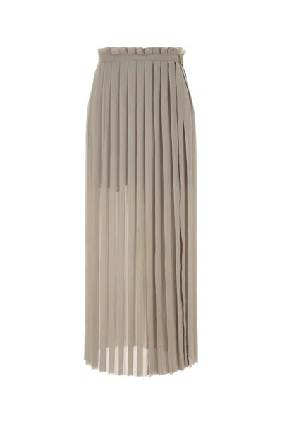 Ami Alexandre Mattiussi Ami Cappuccino Polyester Skirt In Gray