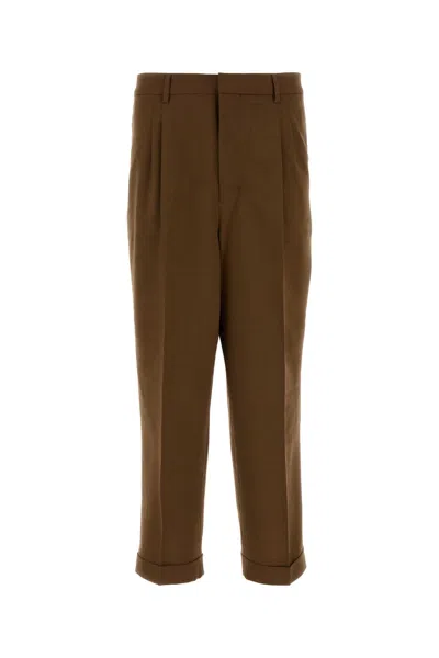 AMI ALEXANDRE MATTIUSSI CARAMEL WOOL PANT