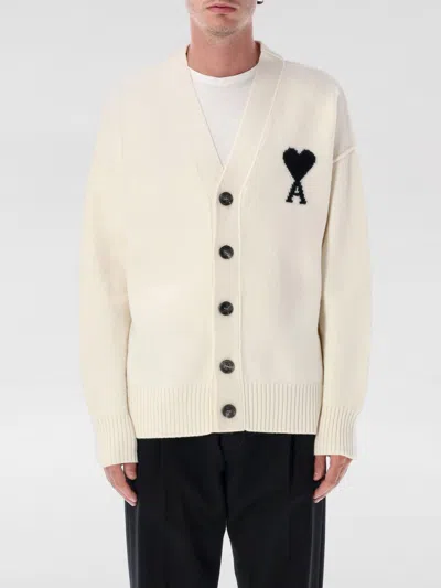 AMI ALEXANDRE MATTIUSSI CARDIGAN AMI PARIS MEN COLOR BEIGE,H18764022