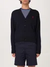 Ami Alexandre Mattiussi Ami Classic V-neck Cardigan With Button-down Front In Blue