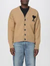 Ami Alexandre Mattiussi Cardigan Ami Paris Men Color Brown In Brown