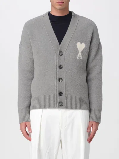 AMI ALEXANDRE MATTIUSSI SWEATER AMI PARIS MEN COLOR GREY,H33861020