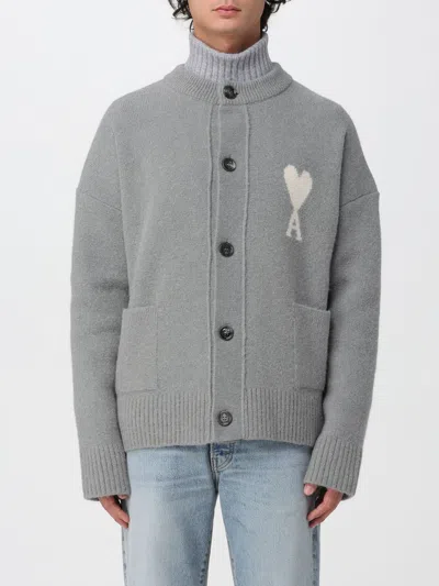AMI ALEXANDRE MATTIUSSI SWEATER AMI PARIS MEN COLOR GREY,H57216020