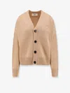 Ami Alexandre Mattiussi Slim Fit Cardigan In Beige