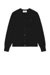 Ami Alexandre Mattiussi Ami Paris Men Ami De Coeur Cardigan In Black