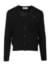 Ami Alexandre Mattiussi Ami Paris Men Ami De Coeur Cardigan In Black