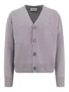 Ami Alexandre Mattiussi Ami Paris Men Wool And Cashmere Cardigan In Pink