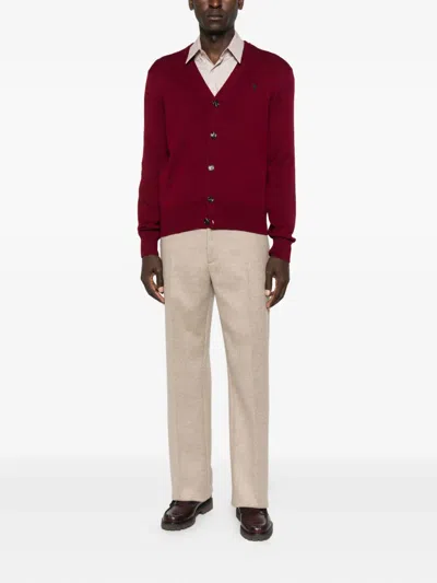 Ami Alexandre Mattiussi Cardigan With Adc In Red