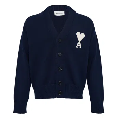 Ami Alexandre Mattiussi Ami Paris Blue Sweaters & Knitwear - Cardigans Men