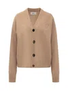 Ami Alexandre Mattiussi Slim Fit Cardigan In Nude