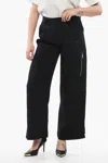 Ami Alexandre Mattiussi Ami Paris Viscose Crepe Trousers In Black