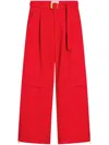 Ami Alexandre Mattiussi Fluid Wool Canvas Cargo Pants In Red