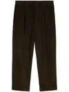Ami Alexandre Mattiussi Carrot Oversized Trousers Brown In Black