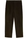 Ami Alexandre Mattiussi Carrot Oversized Trousers Brown In Brown
