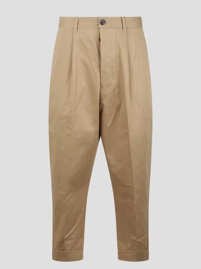 Ami Alexandre Mattiussi Tan Carrot Oversized Trousers In Beige