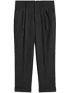 Ami Alexandre Mattiussi Carrot Wool Cropped Trousers In Grey