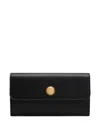 Ami Alexandre Mattiussi Black Smooth Leather Carrousel Continental Wallet Black In Black