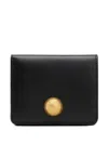 Ami Alexandre Mattiussi Black Smooth Leather Carrousel Folded Wallet Black In Black