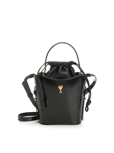 Ami Alexandre Mattiussi Mini Bucket Bag In Black