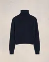 Ami Alexandre Mattiussi High Neck Sweater In Navy Blue