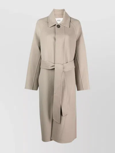 AMI ALEXANDRE MATTIUSSI CASHMERE AND WOOL BLEND COAT
