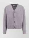 Ami Alexandre Mattiussi Ami Paris Men Wool And Cashmere Cardigan In Gray
