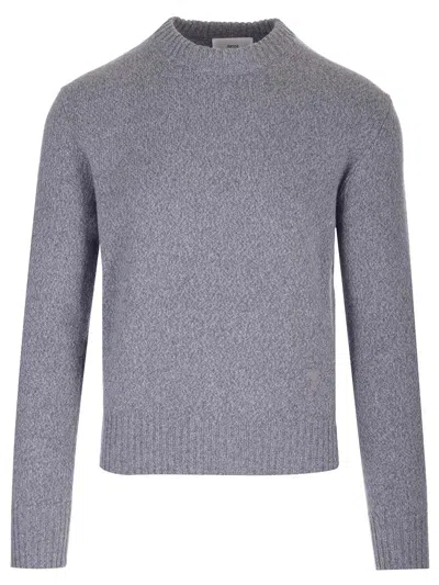 Ami Alexandre Mattiussi Cashmere And Wool Sweater In Grey