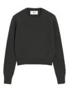 Ami Alexandre Mattiussi Ami Anthracite Crew Neck Sweater In Gray