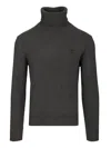 Ami Alexandre Mattiussi Ami Paris Charcoal Cashmere Blend Sweater In Gray