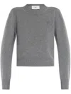 Ami Alexandre Mattiussi Crew Neck Sweater In Grey