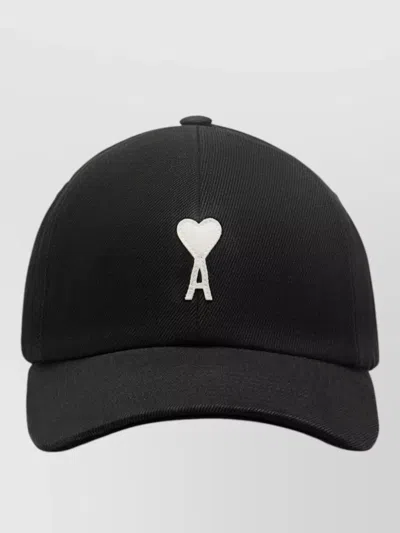 Ami Alexandre Mattiussi Casual Cap Curved Brim Eyelet Vents In Black