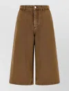 Ami Alexandre Mattiussi Casual Denim Bermuda Shorts Featuring Pockets In Gold