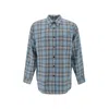 Ami Alexandre Mattiussi Long-sleeved Checkered Knitted Shirt In Blue