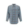 Ami Alexandre Mattiussi Long-sleeved Checkered Knitted Shirt In Blue