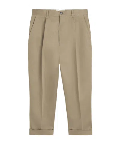 Ami Alexandre Mattiussi Casual Pants With Belt Loops In Brown