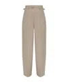 Ami Alexandre Mattiussi Pleated Buckle-fastening Trousers In Gray