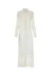 Ami Alexandre Mattiussi Ami Paris Chalk Crepe Shirt Dress