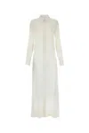 AMI ALEXANDRE MATTIUSSI CHALK CREPE SHIRT DRESS