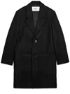 Ami Alexandre Mattiussi Ami Paris Single-breasted Long Coat In Beige