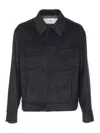Ami Alexandre Mattiussi Dark Grey Jacket Frontal Buttons Closure In Gray