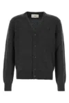 Ami Alexandre Mattiussi Ami Charcoal Cashmere Blend Cardigan In Gray