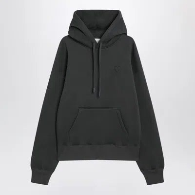 AMI ALEXANDRE MATTIUSSI CHARCOAL GREY AMI DE COEUR SWEATSHIRT
